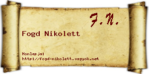 Fogd Nikolett névjegykártya
