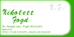 nikolett fogd business card